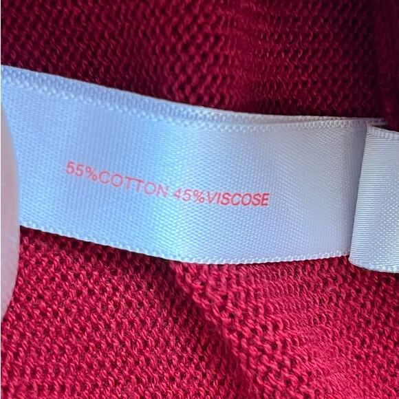 Cruz Natori Women's M/L Red 2 Piece Lounge Sleep Set Sweater Cropped Pants - Picture 3 of 12